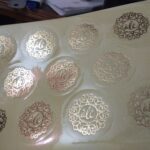 Golden Foil Sticker Printed for Fashion Accessories Brand